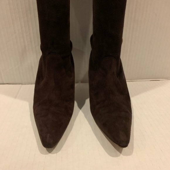 Manolo Blahnik suede brown boots size 36 euro - Picture 6 of 8